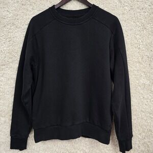 Pact Sweatshirt Men's Small‎ Black Organic Cotton Sustainable Crewneck Eco